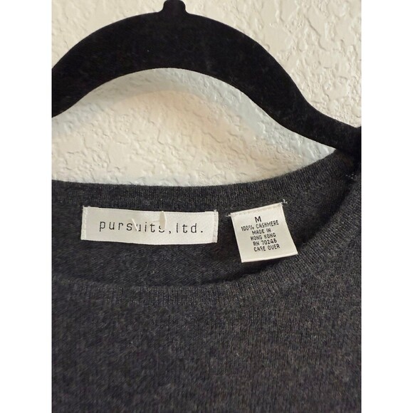 Pursuits Ltd Size Size Medium 100% Cashmere Gray Sweater Women - Picture 3 of 3